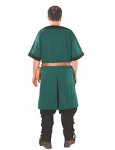 LOKI Cotton F.Green/black Tunic : Medieval Viking Renaissance Short Sleeve Cotton Tunic